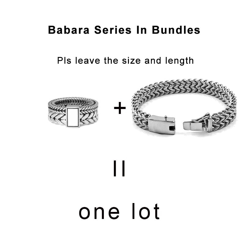 Ancient Silver Color Stainless Steel 12mm Width Buddha Bracelet