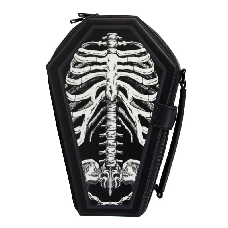 Skull Cross Shoulder Bags Gothic Women Cosplay Handbags