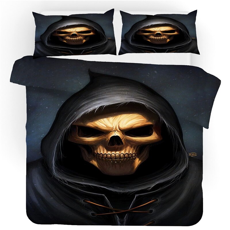 High quality Bedclothes sugar skull bedding sets queen