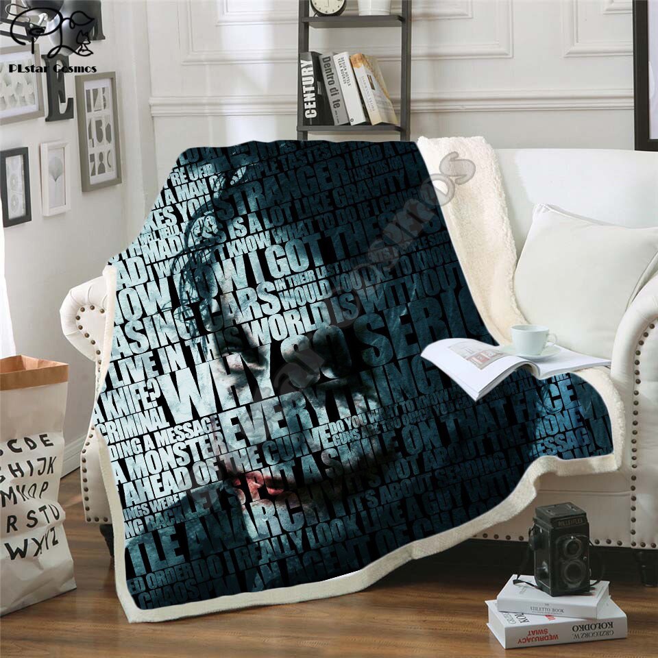 Night Before Christmas Joker Poker Printed Velvet Plush Blanket Duvet