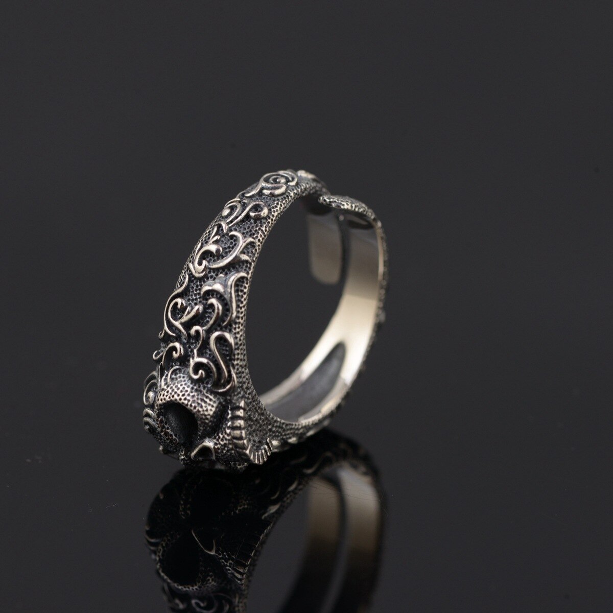 Gothic Punk Skull Rings For Men And Women 925