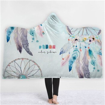 Fashion Sugar Skull Flower Hooded Blanket for Adults Floral Gothic