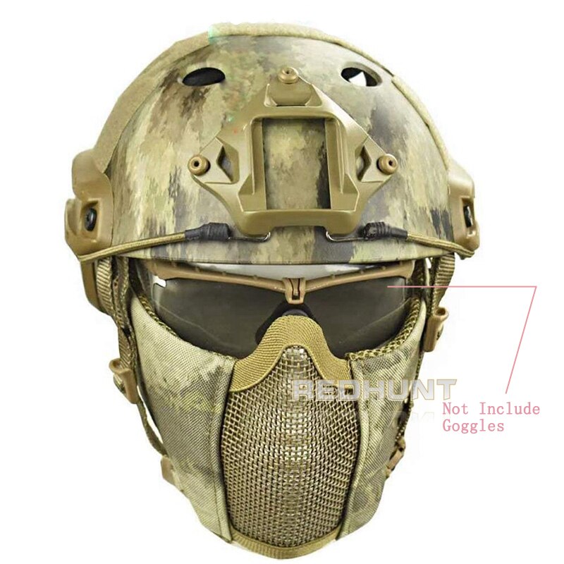 Tactical Helmet Mask Cs Airsoft Paintball Army War Game Motorcycle Hunting Solid Color Fast Helmet