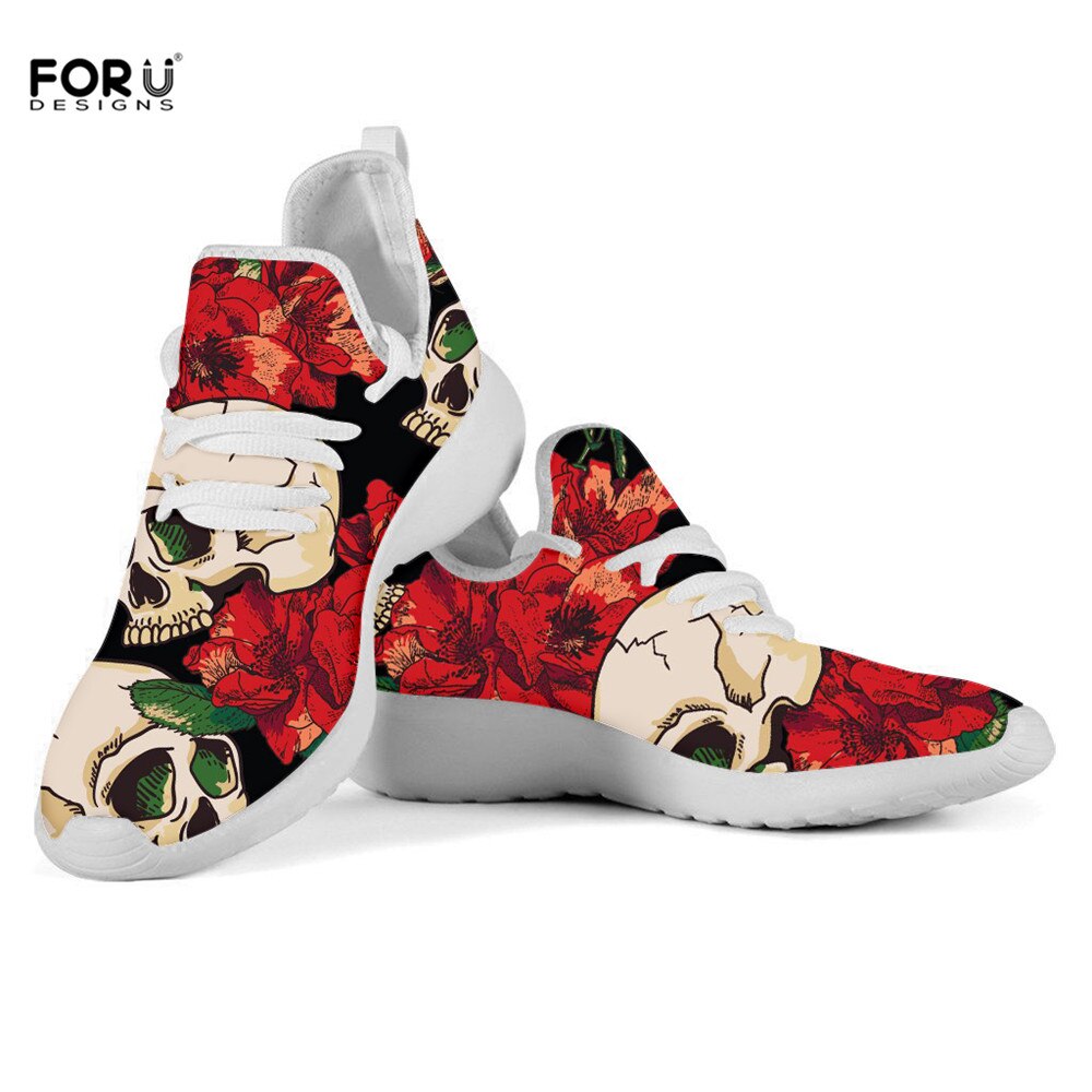 Flats Women Shoes Casual Sneakers Fashion Skull