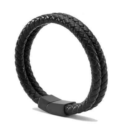 Mcllroy Genuine Leather Bracelet Men Homme Multi-layer Gold/steel/Black