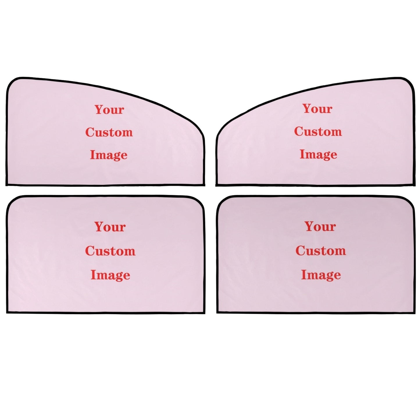 Custom Print on demand POD Magnetic Car Side Window Sunshade Curtains 4 pcs