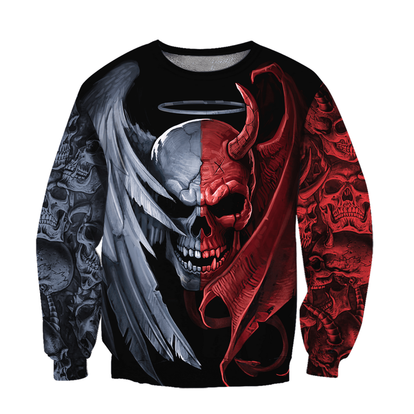 Gentle And Evil Skull 3D All Over Printed Mens hoodies and Sweatshirt Autumn Unisex zipper Hoodie Casual Sportswear