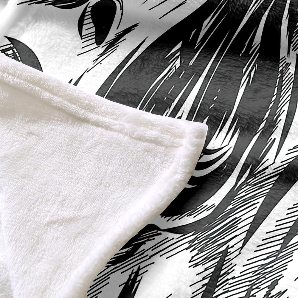 Horror Skull Blankets Warm Soft Plush Blanket for Couch Bed Travel