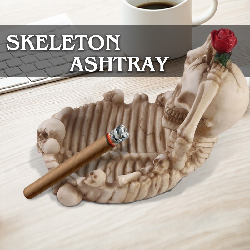 Creative Resin Skeletons Ashtrays Retro Skull Ashtray