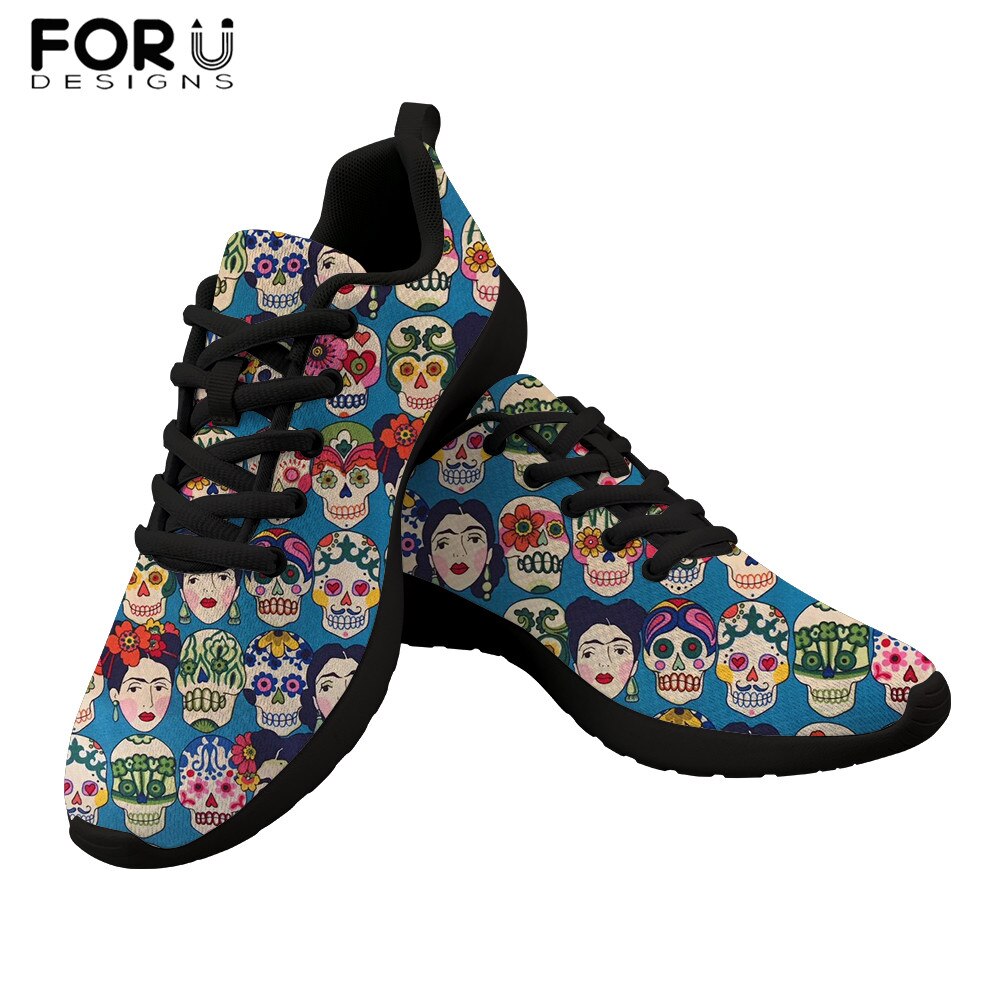 Gothic Shoes Women's Sneakers Sugar Skull