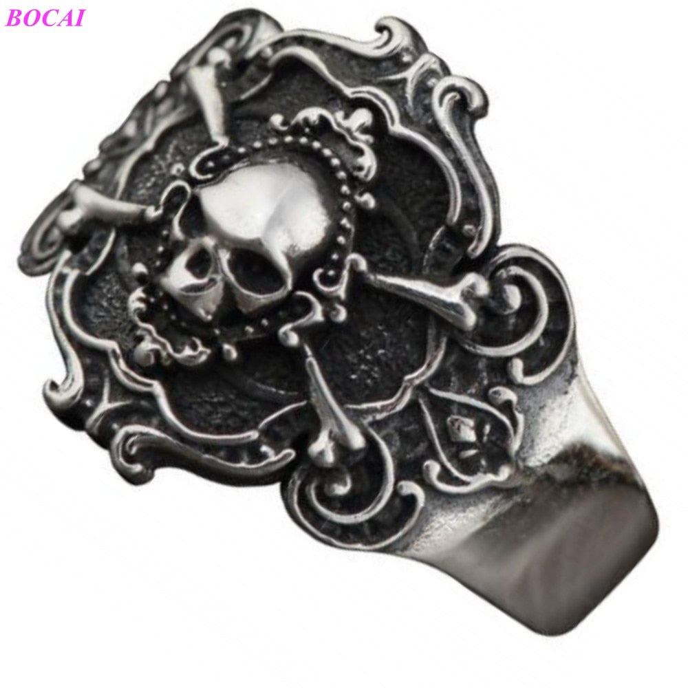 2020 new fashion jewelry S925 silver retro Thai silver index finger ring