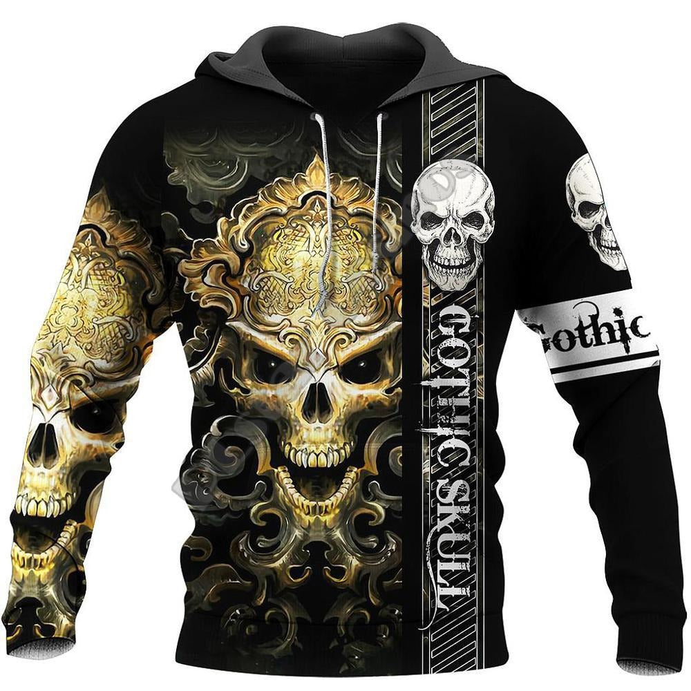 Ghost Gothic Skull Pullover Zip/Hoodies/Sweatshirts/Jacket