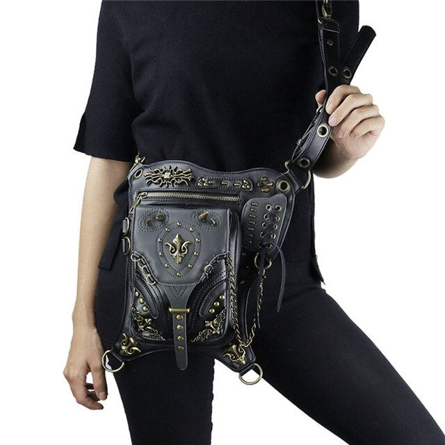 Gothic Steampunk Skull Bag New Women Messenger Bag