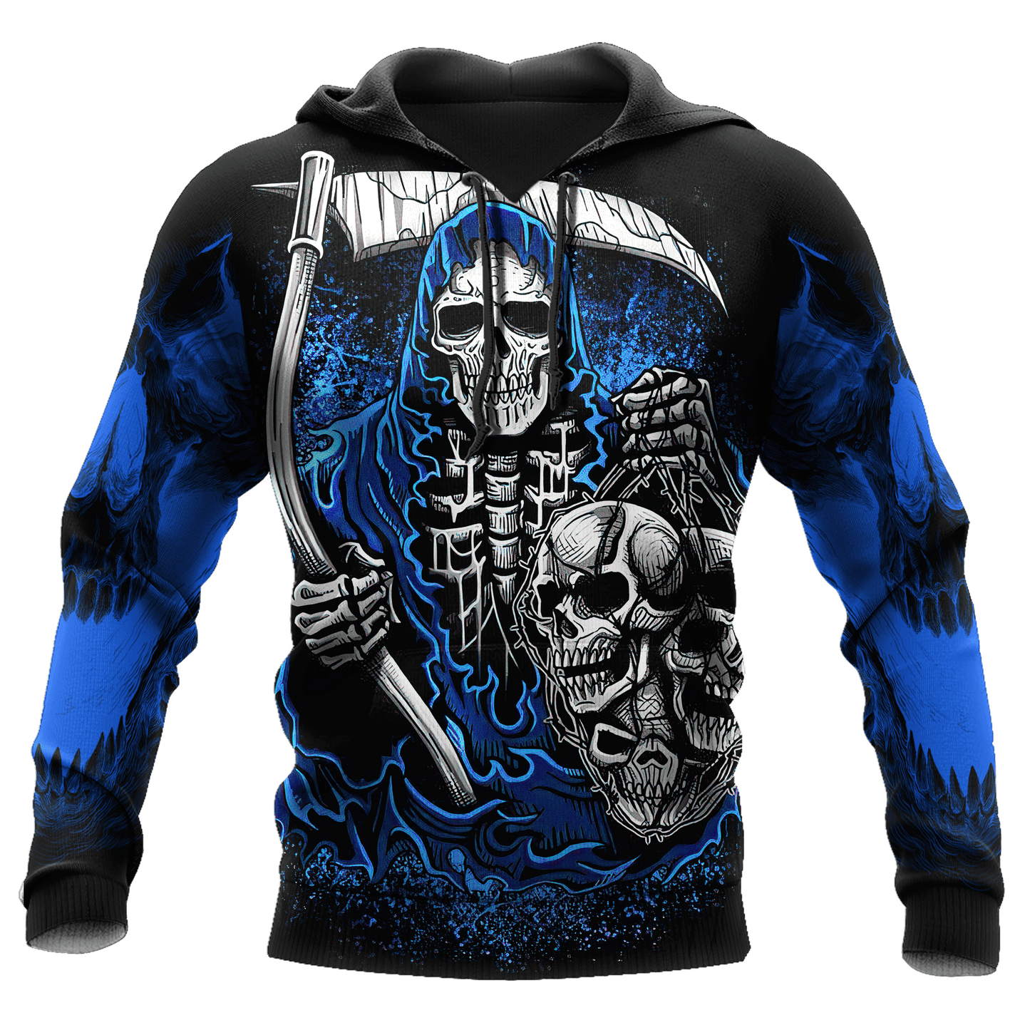 Reaper Scythe Skull Tattoo 3D All Over Printed Mens hoodies and Sweatshirt Autumn Unisex zipper Hoodie Casual Sportswear