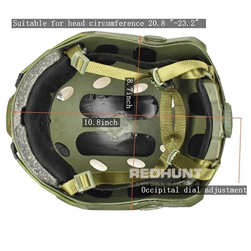 Tactical Helmet Mask Cs Airsoft Paintball Army War Game Motorcycle Hunting Solid Color Fast Helmet