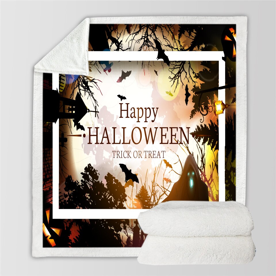 Girls Throw Blanket Grunge Halloween Lady with Sugar Skull Make Up Creepy