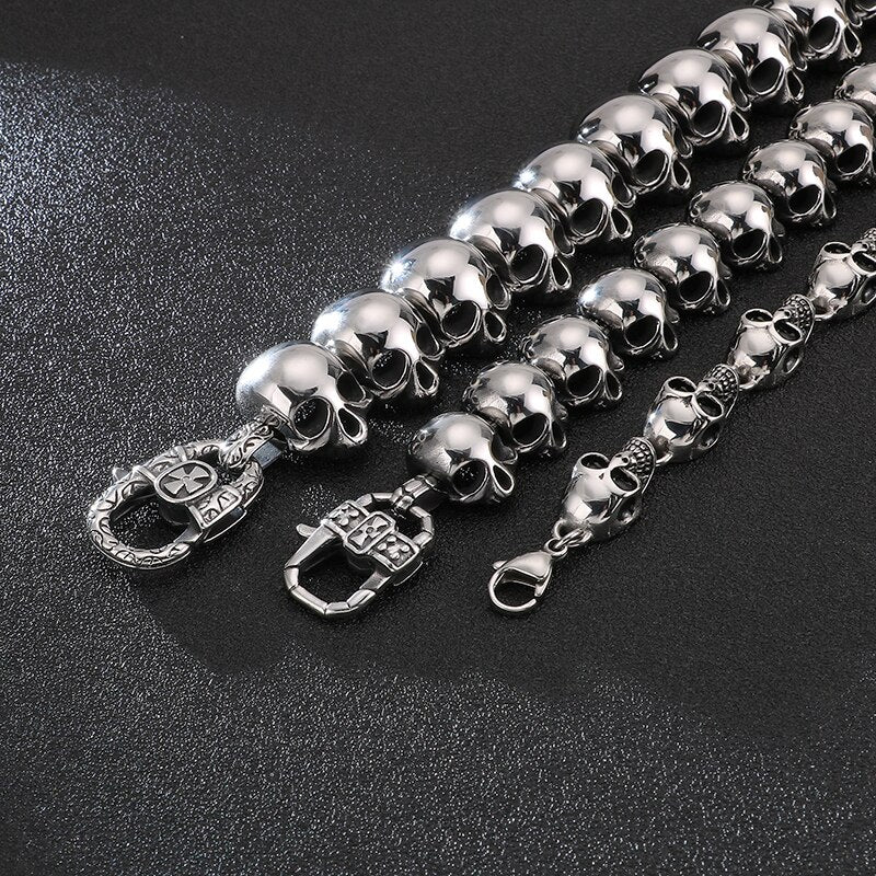 Skull Head Stainless Steel Bracelet Vintage