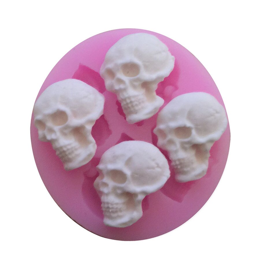 3D Skull Head Chocolate Molds Embossed Silicone Cake Mold