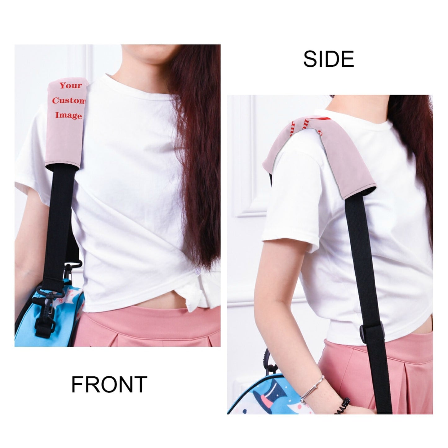 2Pcs Auto Safety Seat Belt Harness Shoulder Pad Custom pattern Cover Children Protection Cover Cushion Support Car Seat Belts
