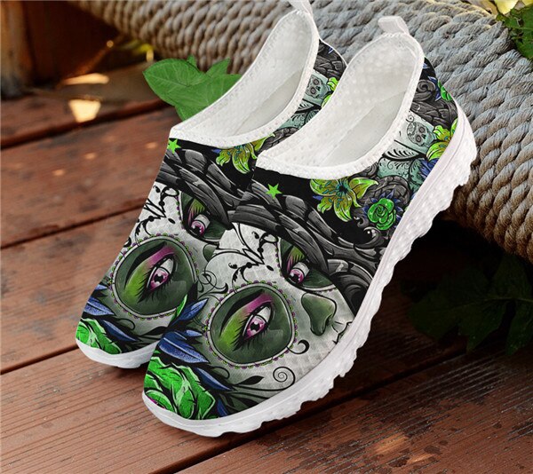 Flats Women Sneakers Casual Summer Skull