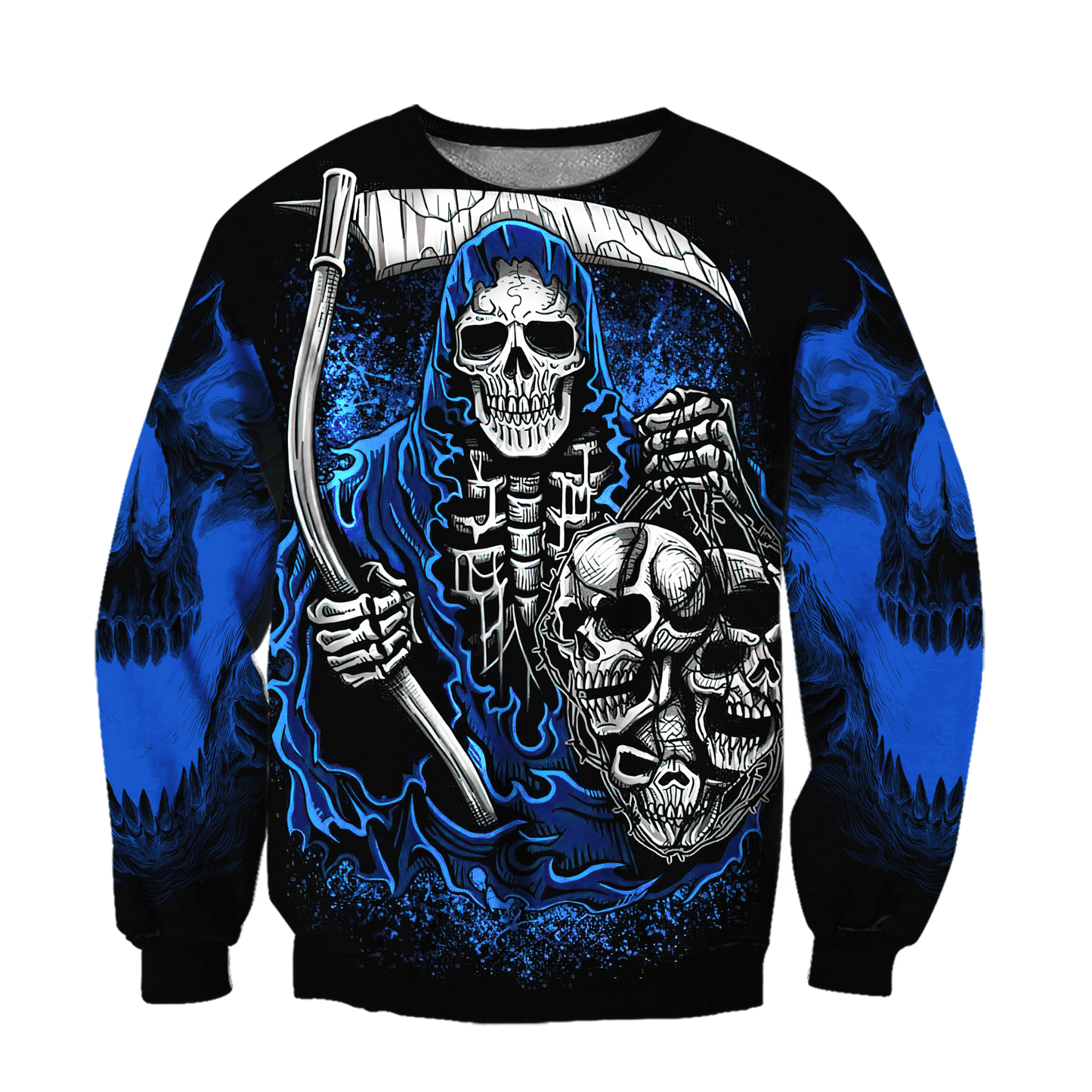 Reaper Scythe Skull Tattoo 3D All Over Printed Mens hoodies and Sweatshirt Autumn Unisex zipper Hoodie Casual Sportswear