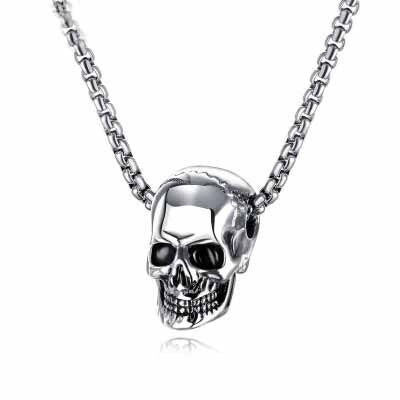 Skull Pendant Necklace Men's Fashion Biker Rock Punk Jewelry Stainless steel