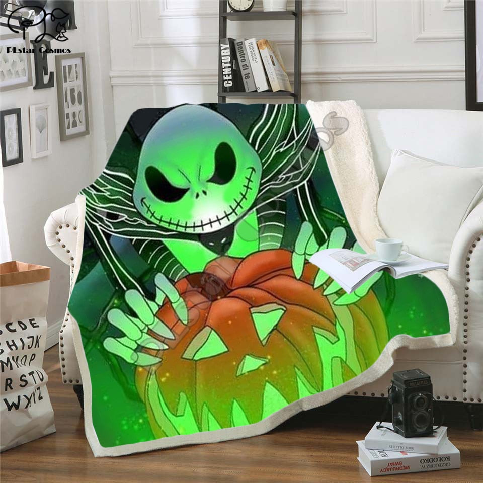 The Nightmare Before Christmas Jack Skull Sherpa Blanket