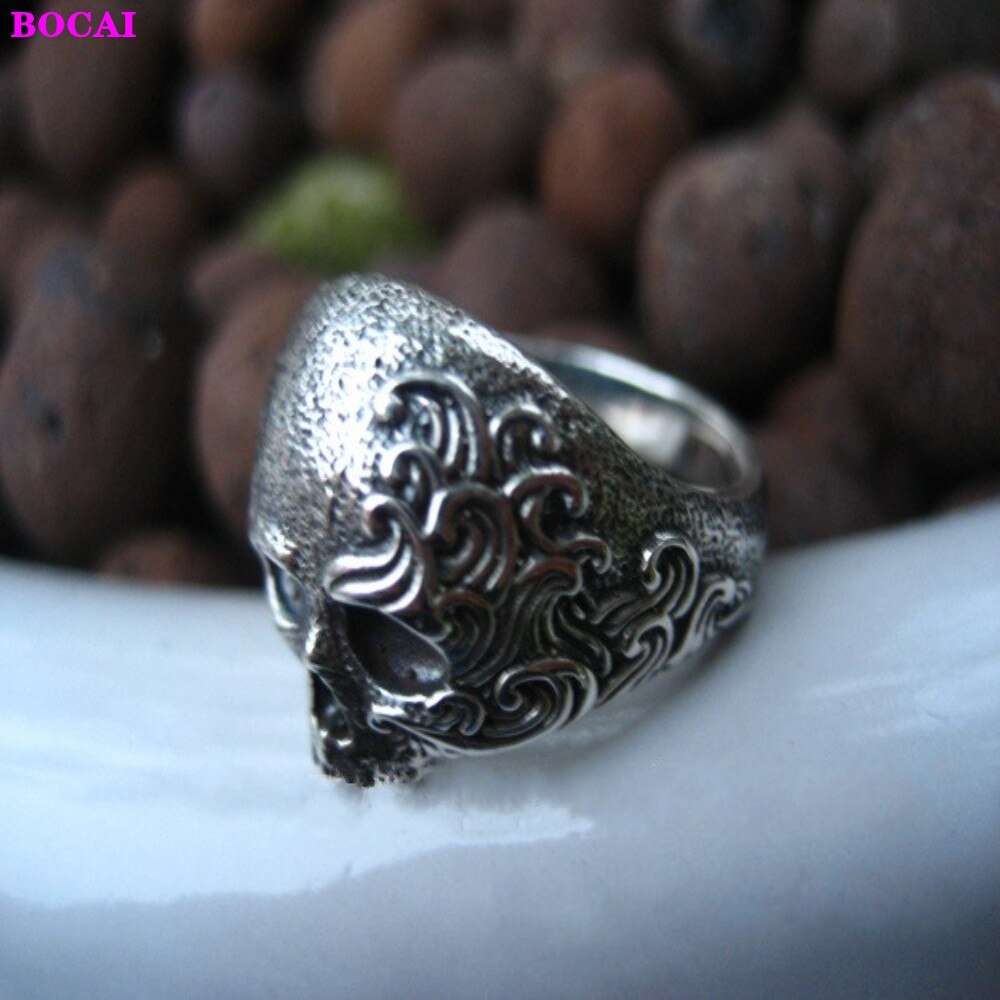 2020 S925 sterling silver jewelry Skull Thai silver ring