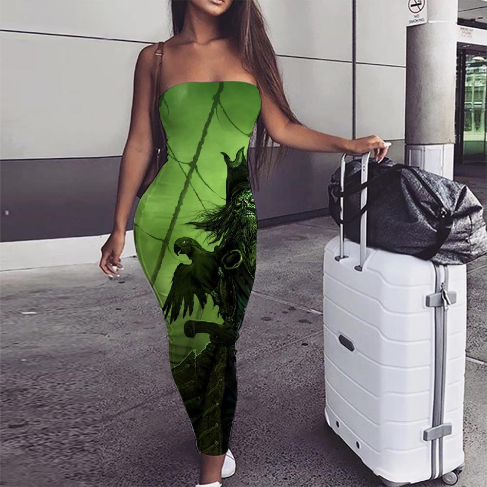 Brand Skull Dress Women Punk Boho Mummy Bodycon Dress