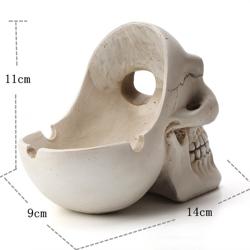 Skull Ashtray Tobacco Ash Box Sculpture Statue Cigarette Ash Container Skull