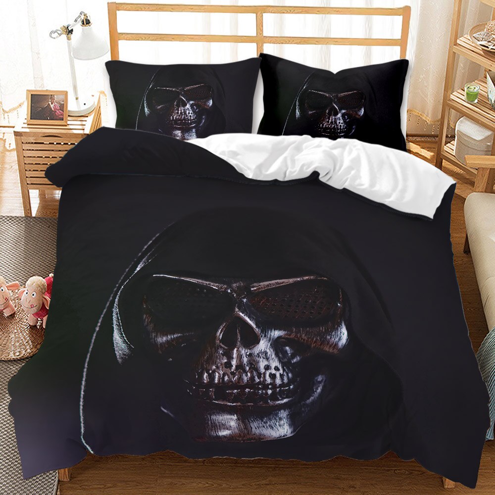 3D juego de cama sugar skull luxury duvet cover designer bedding