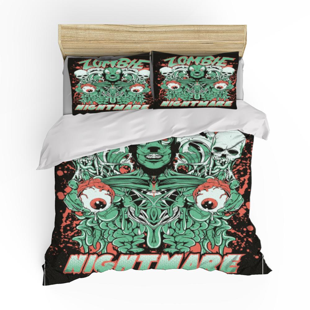 Sugar Skull Bedding Set Queen Size Flower Skull Bed Linen Double Duvet Cover