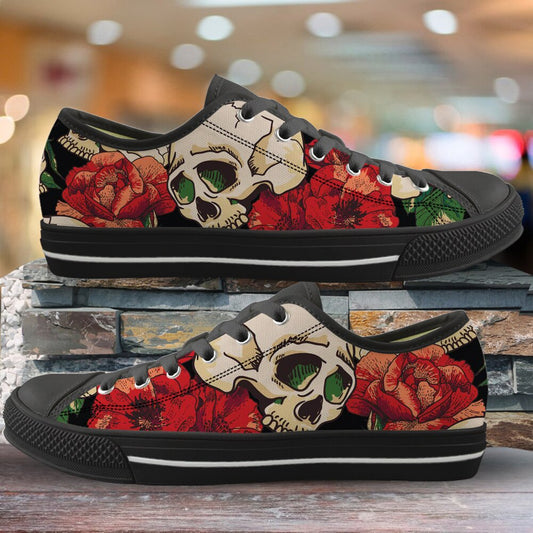 Sugar Skull Pattern Women's Summer Casual Canvas Shoes Ladies