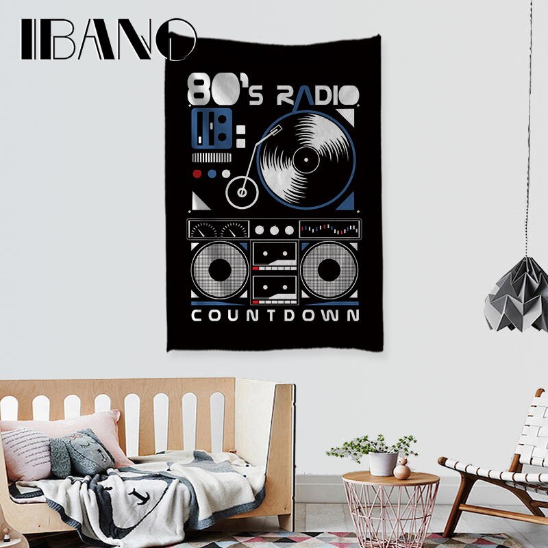 Punk Music Skull Tapestry Art Wall Hanging Blanket Home Decoration