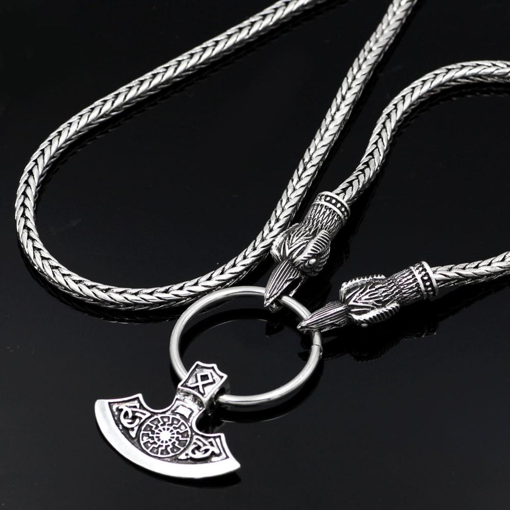 Norse Viking Raven Pendant Cord Odin's Ravens Of Thor's Hammer