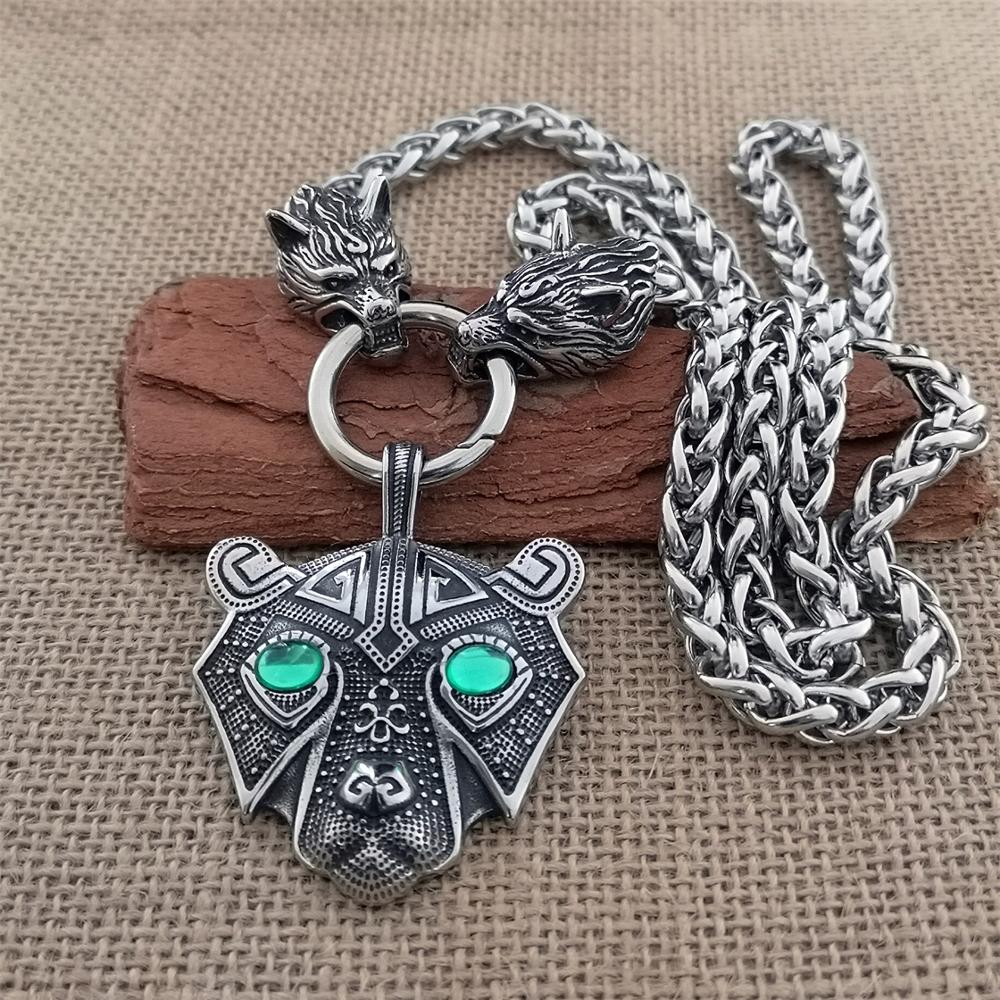 Nordic Viking Raven Stainless steel pendant necklace