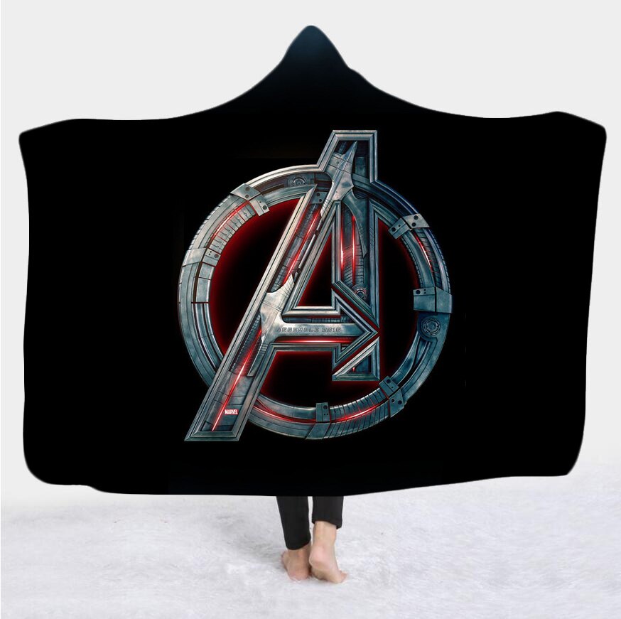 movie Avenger 3D Print Plush Throw hooded Blanket Sherpa Fleece Bedspread Blanket