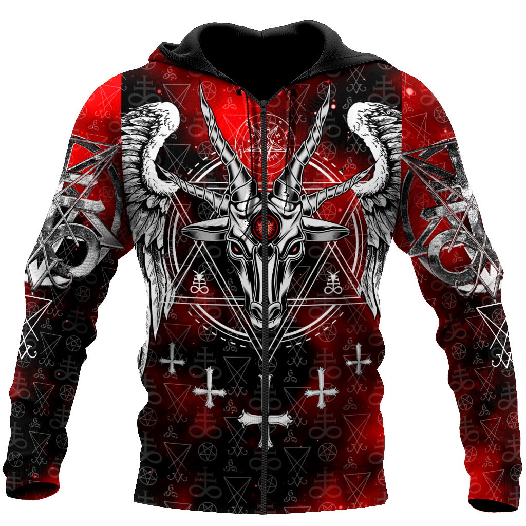 Satanic Devil Tattoo Red 3D All Over Printed Men Hoodie Unisex Casual Jacket Pullover Streetwear sudadera hombre