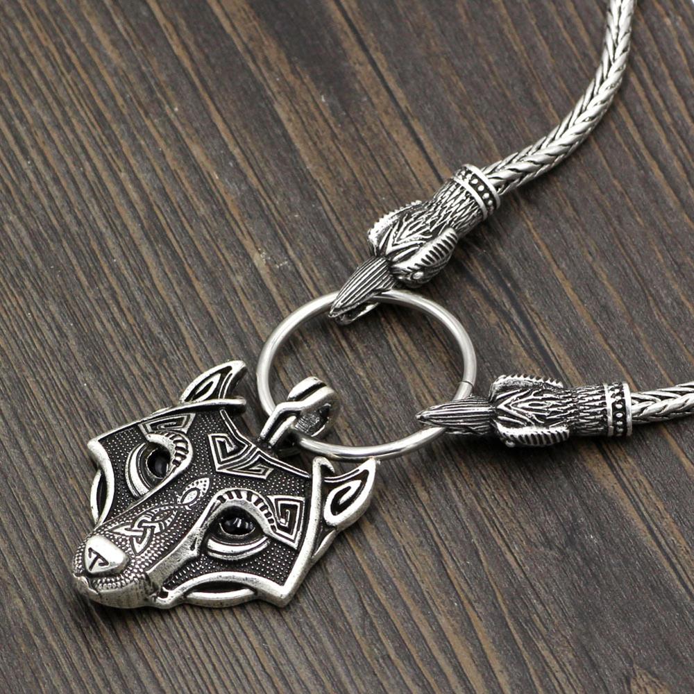 Norse Viking Raven Pendant Cord Odin's Ravens Of Thor's Hammer