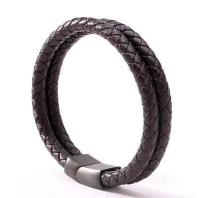 Mcllroy Genuine Leather Bracelet Men Homme Multi-layer Gold/steel/Black
