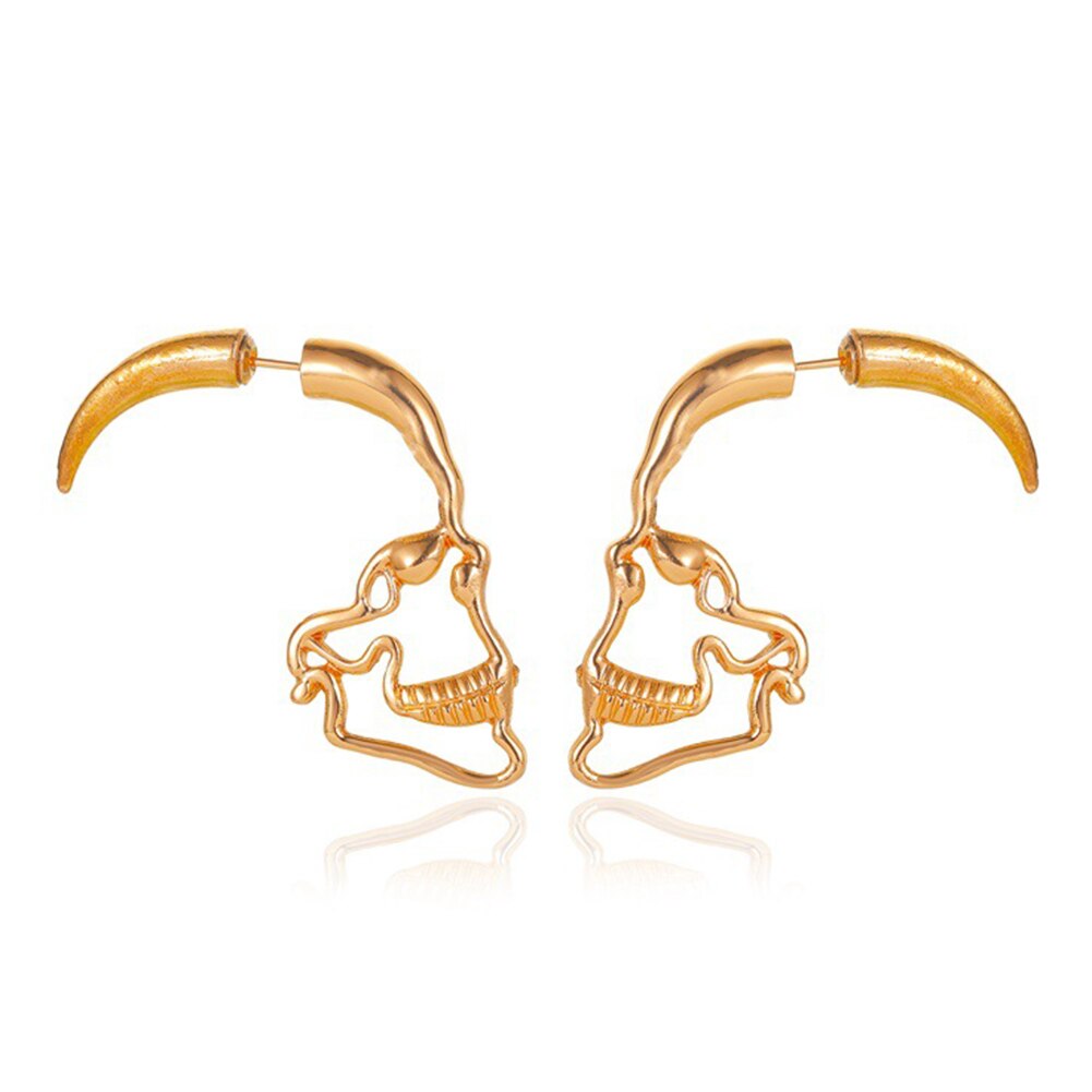 Skeleton Earrings Hollow Punk Retro Skull Earrings