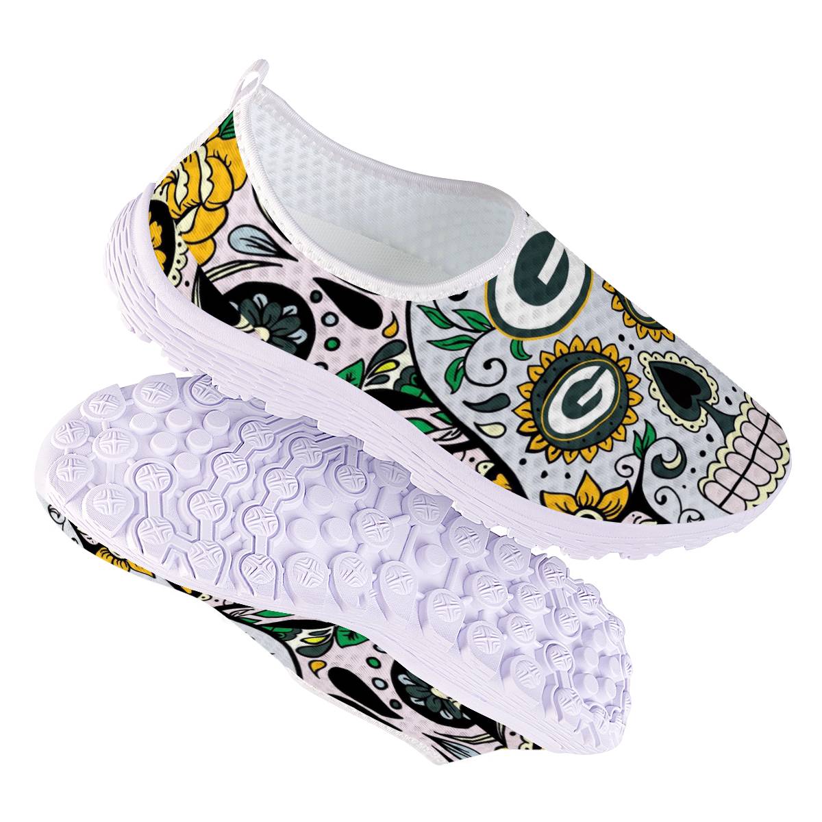 Gothic Sugar Skull Patterns Women's Flats Shoes Slip On