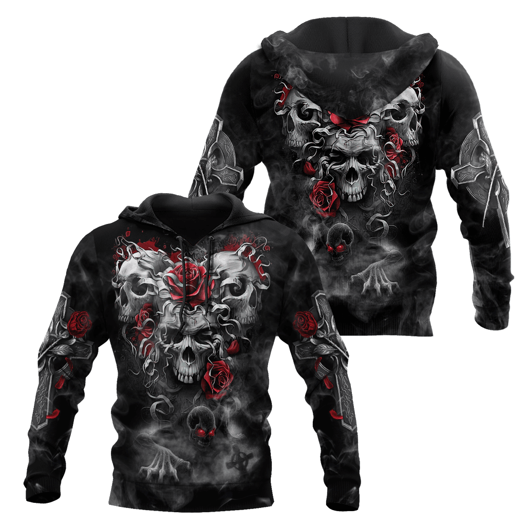 Reaper Skull Tattoo 3D Printed Fashion Mens hoodies and Sweatshirt Autumn Unisex zipper Hoodie Casual Sportswear