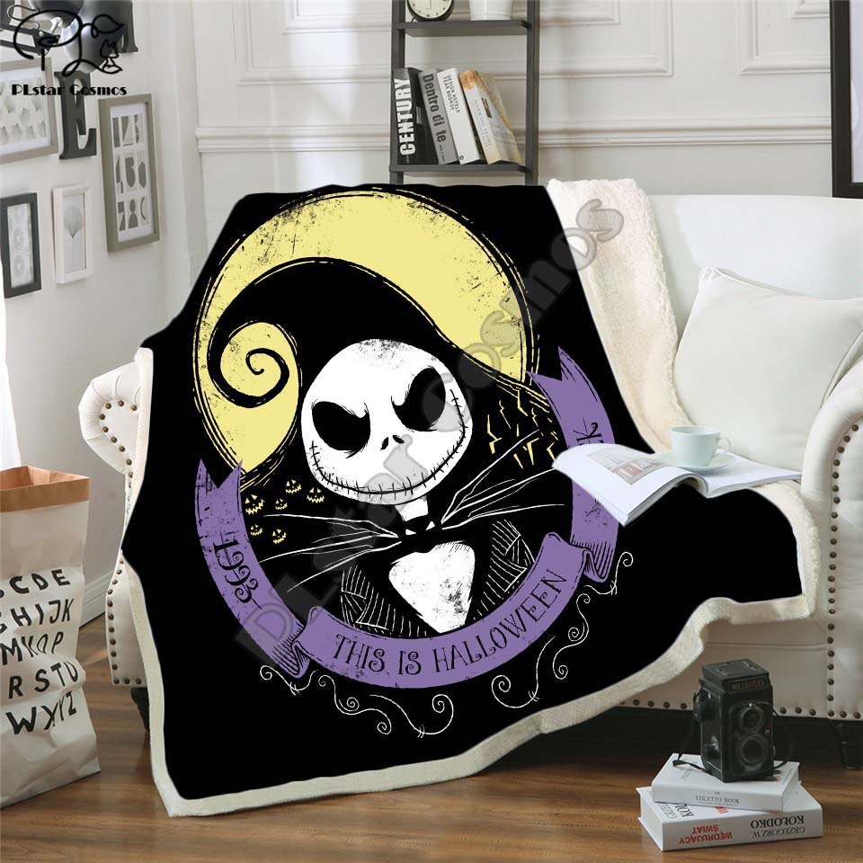 The Nightmare Before Christmas Jack Skull Sherpa Blanket Plush