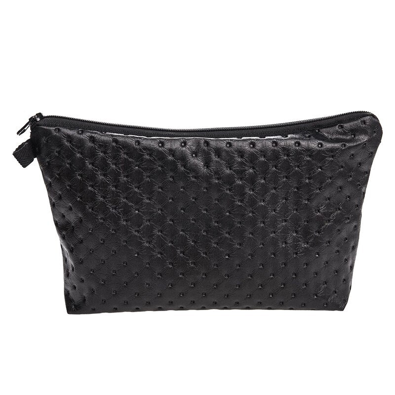 Punk 3D Skull Leather Makeup Bag Women Travel