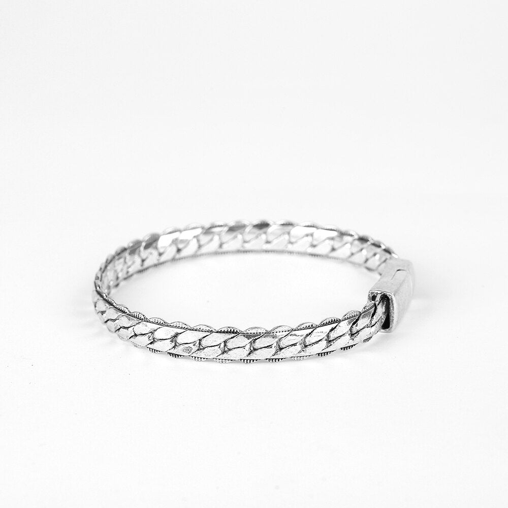 Fashion Biker Womens Ancient Silver color Bracelet Chain