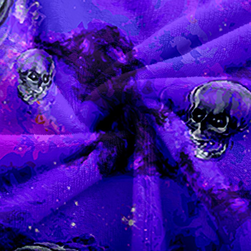 Psychedelic Skull Blanket Cozy Bedding Blankets Warm Plush Sofa
