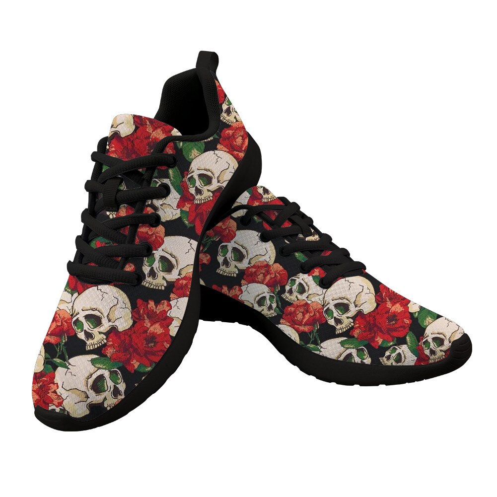 Gothic Shoes Women's Sneakers Sugar Skull