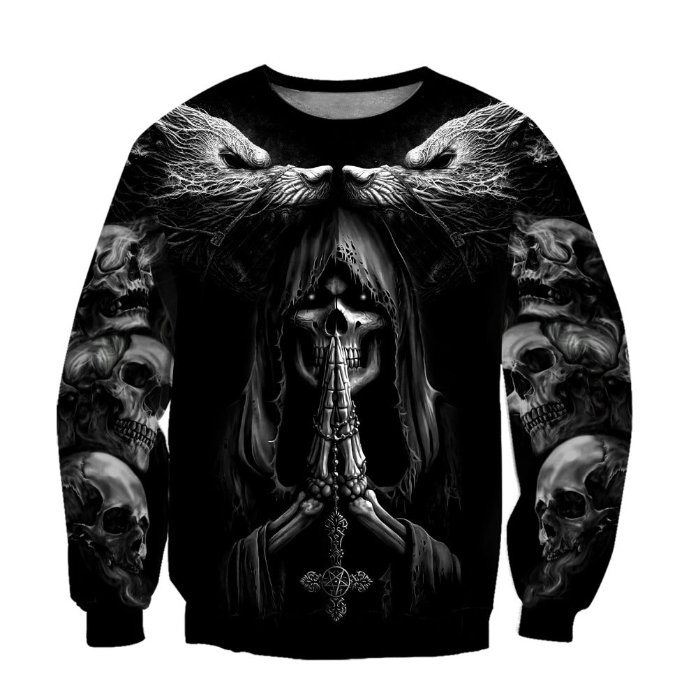 Autumn Fashion Hoodies Fenrir Viking Skull Tattoo 3D All Over Printed Mens Sweatshirt Unisex Zip Pullover Casual Jacket