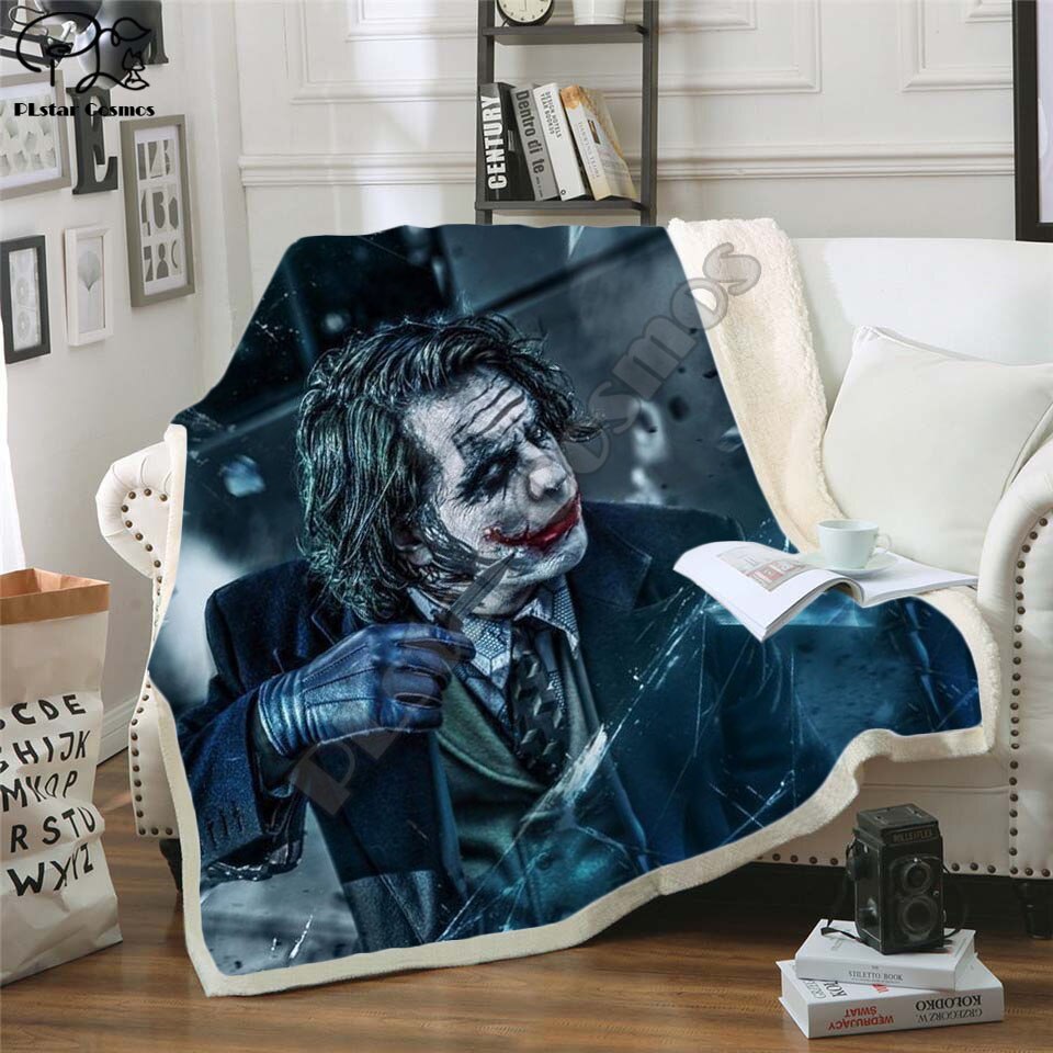 Night Before Christmas Joker Poker Printed Velvet Plush Blanket Duvet